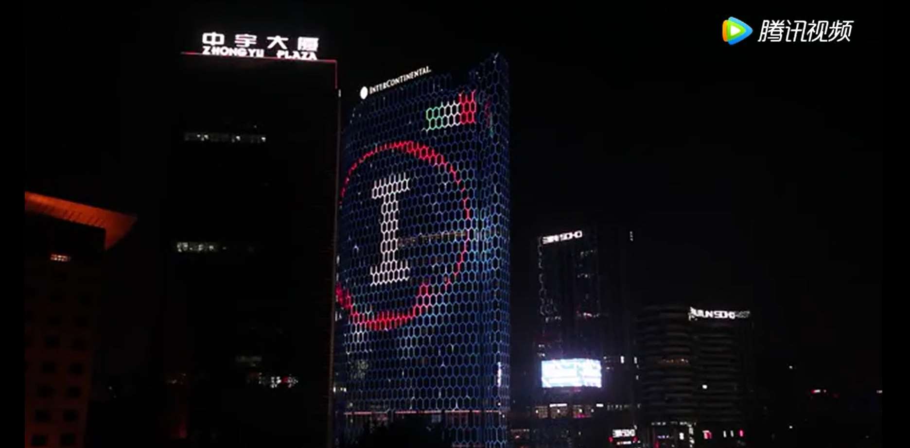 通盈中心燈光秀廣告案例