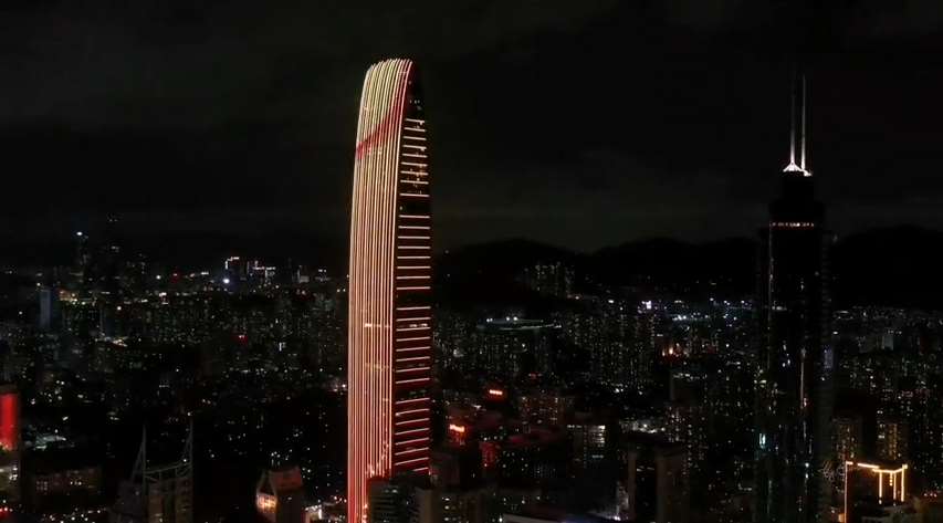 深圳京基100大廈led屏廣告案例